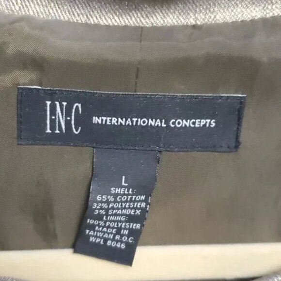 INC Metallic Gold Retro Swing Trench Coat - Size Large - Picture 4 of 7